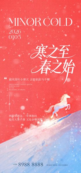 小寒创意简约海报