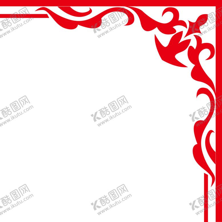 编号：41509706160902116605【酷图网】源文件下载-红色花纹边框