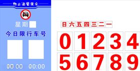 限行提示标牌标识