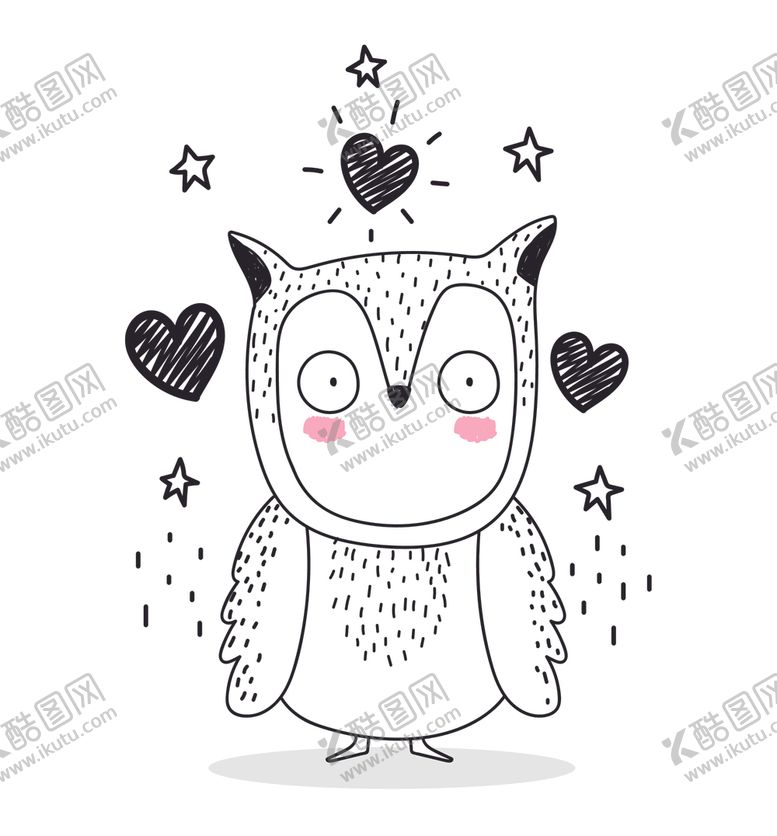 编号：79968309250922207560【酷图网】源文件下载-手绘可爱动物