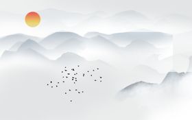 新中式意境远山水墨装饰画