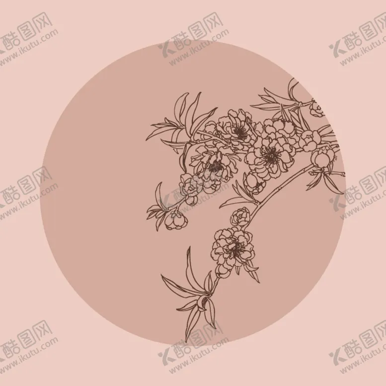 编号：22927912070407413421【酷图网】源文件下载-手绘线描花卉