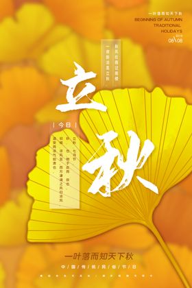 立秋主题创意海报分24节气分