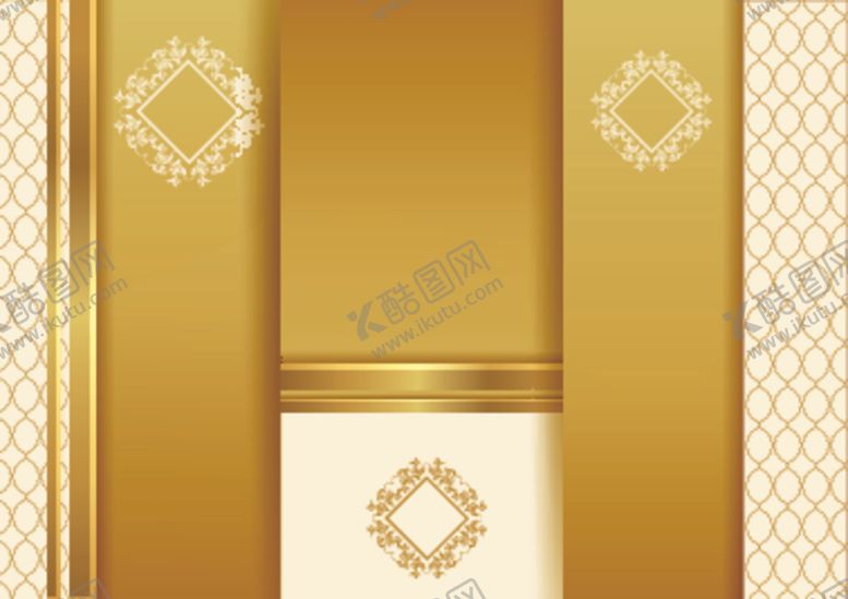 编号：21763710261949039162【酷图网】源文件下载-金色华丽花纹