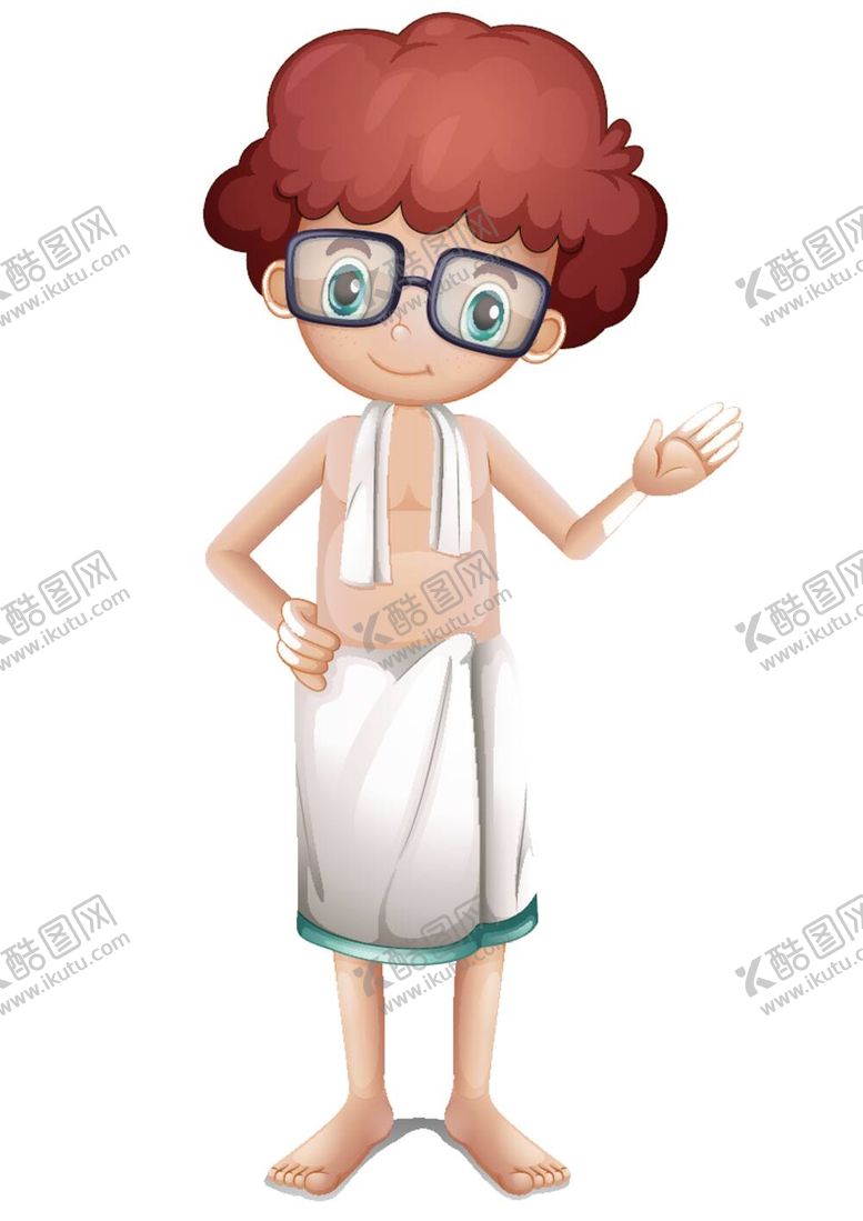 编号：59598312041521057181【酷图网】源文件下载-卡通洗澡男孩