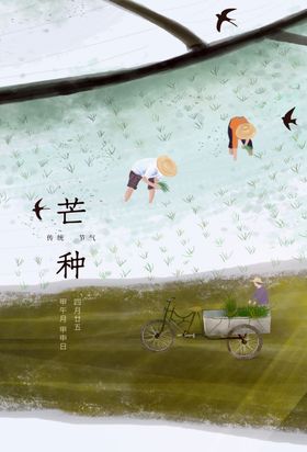 芒种节气传统活动宣传海报素材