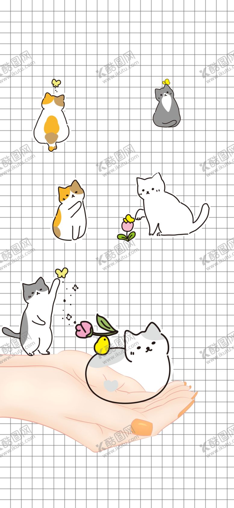 编号：32818805080159221502【酷图网】源文件下载-手机海报猫咪