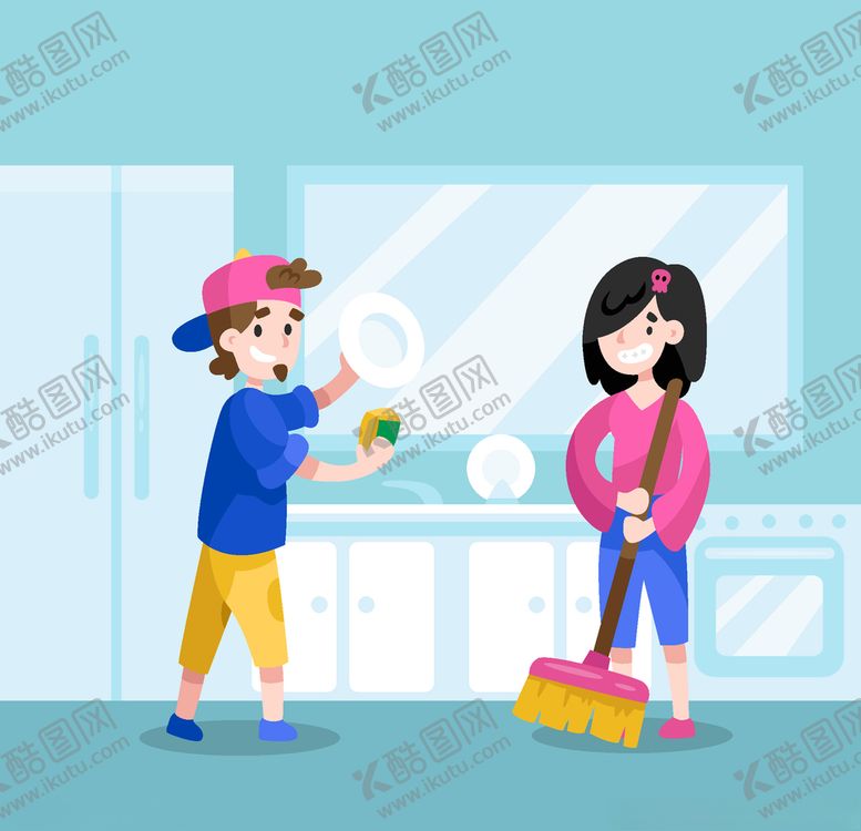 编号：46500810032101212530【酷图网】源文件下载-打扫卫生