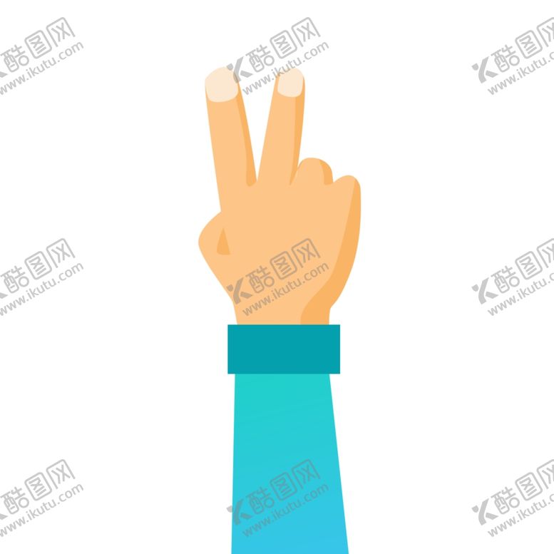 编号：26239110300034538499【酷图网】源文件下载-胜利手势