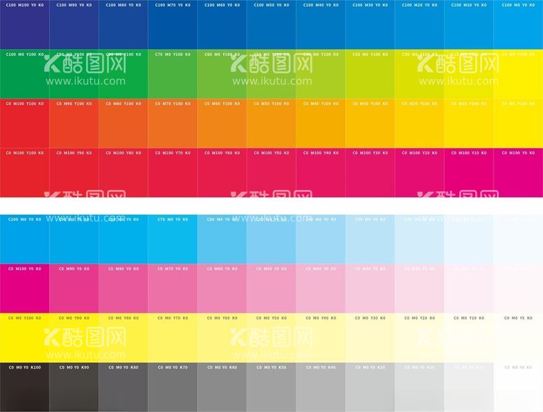 编号：81216412140211281012【酷图网】源文件下载-CMYK色卡