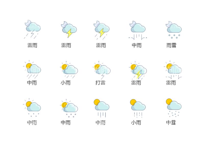 编号：65910112191005413483【酷图网】源文件下载-天气图标