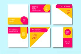 绿色几何图案宣传册设计