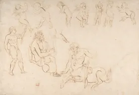 德拉克洛瓦素描绘画