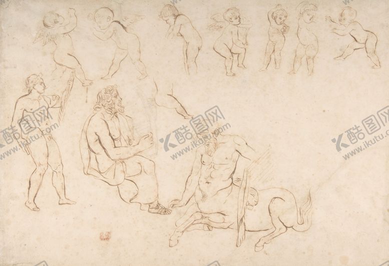 编号：17889510290859179304【酷图网】源文件下载-德拉克洛瓦素描绘画