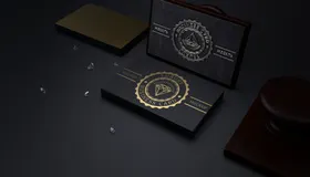logo样机印花布立体字击凹