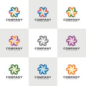 花朵图标logo志logo志设计