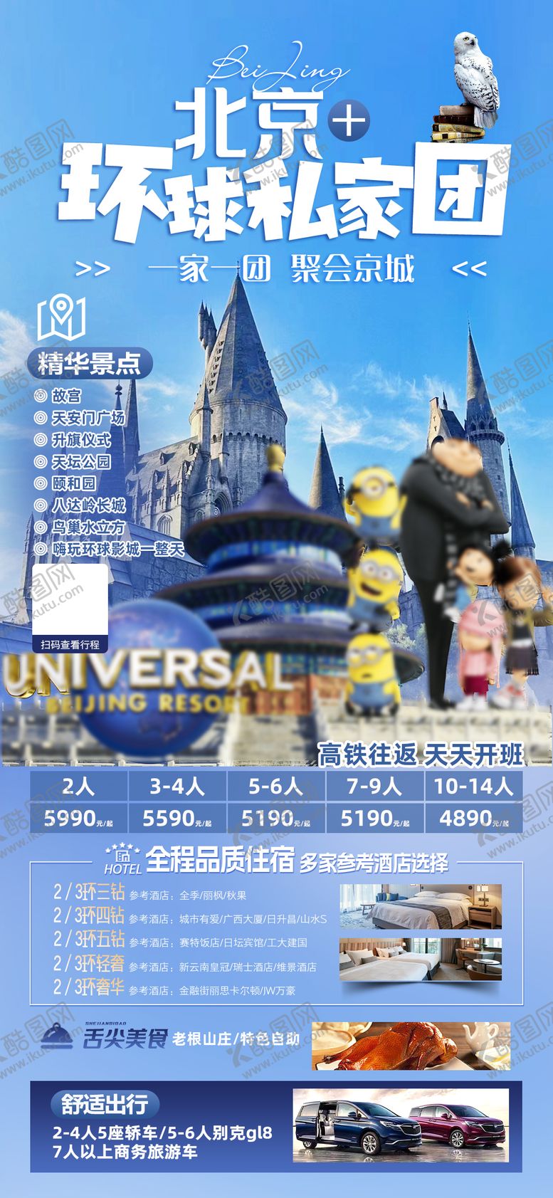 编号：13103908281312043856【酷图网】源文件下载-北京环球影城亲子海报