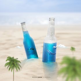 海滩创意海报