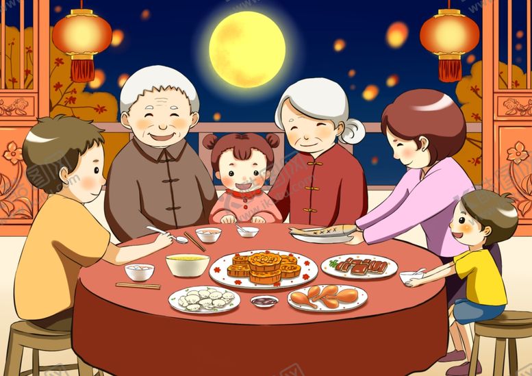 编号：31363507022134278470【酷图网】源文件下载-中秋节插画