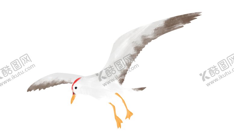 编号：88989106271001522689【酷图网】源文件下载-海鸥飞翔插画卡通立体海报素材