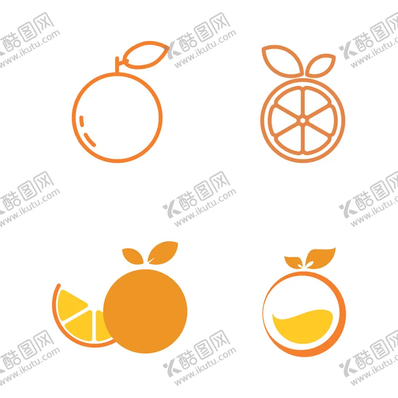 编号：38952409141831223967【酷图网】源文件下载-橙子logo插图卡通