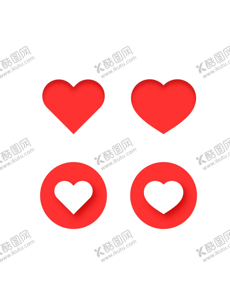 编号：73644310161512081802【酷图网】源文件下载-红色心形图形图标