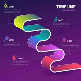 信息图模板流程箭头扁平设计形