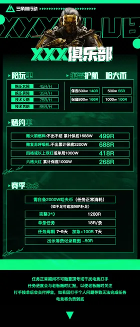 三角洲行动游戏价格表活动长图 