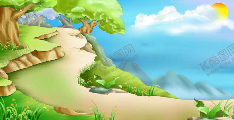 编号：57759502130949095188【酷图网】源文件下载-卡通群山风景