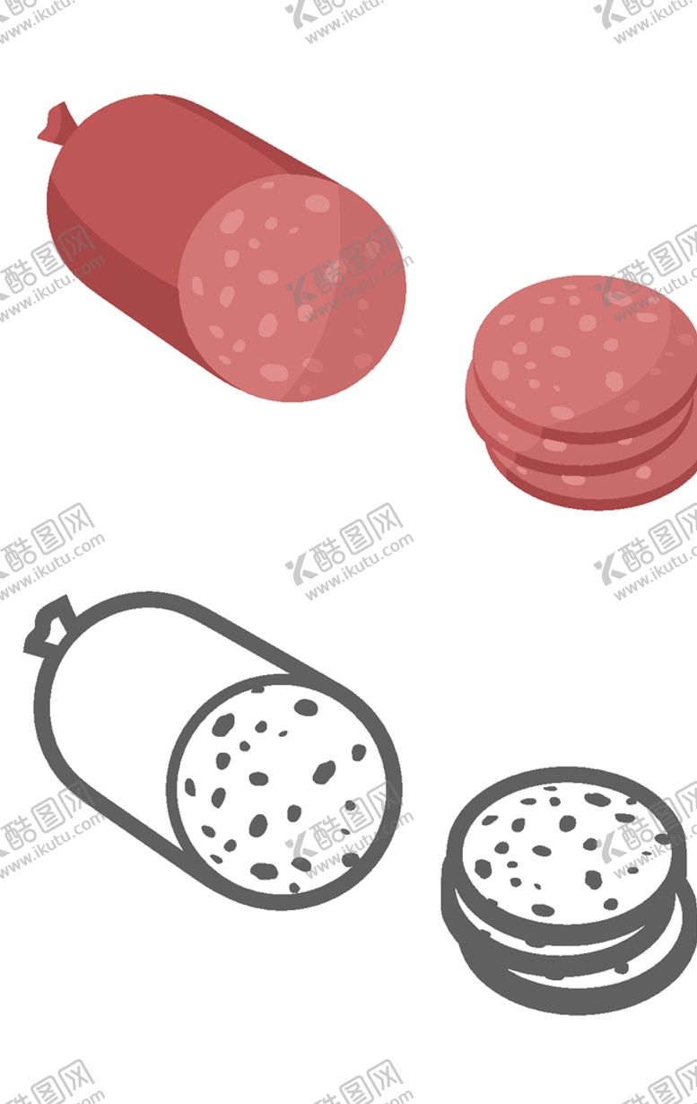 编号：74318609230712069015【酷图网】源文件下载-手绘肉制品