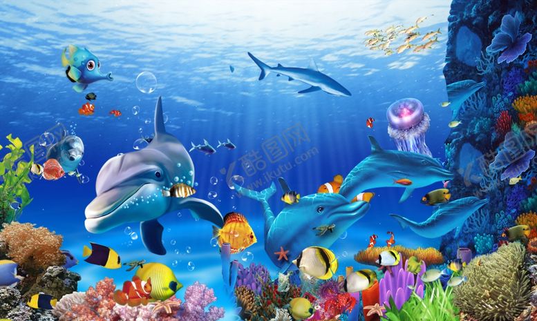 编号：28784809250711585586【酷图网】源文件下载-海底动物世界
