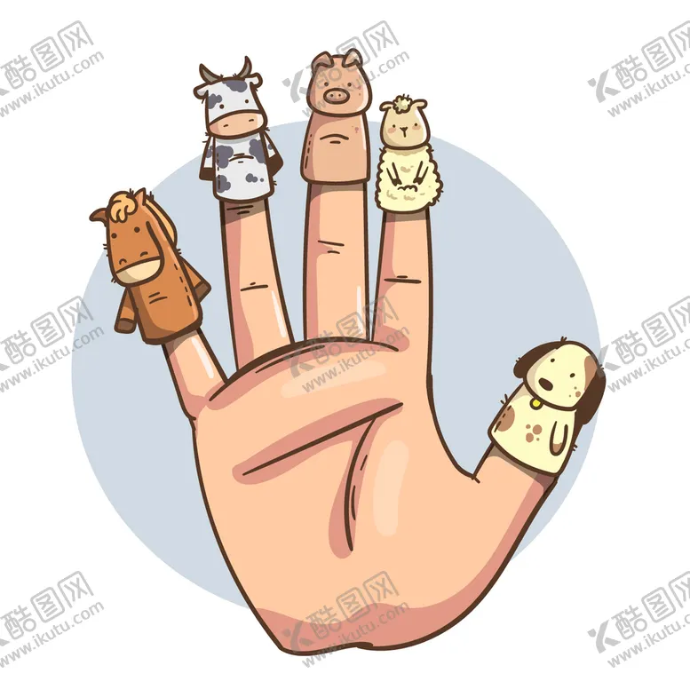 编号：02314709171908301809【酷图网】源文件下载-手指玩偶 