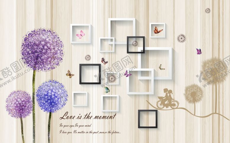 编号：66366709280911018127【酷图网】源文件下载-时尚蒲公英背景墙