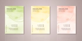 时尚画册封面矢量图素材几何图案背景DM传单