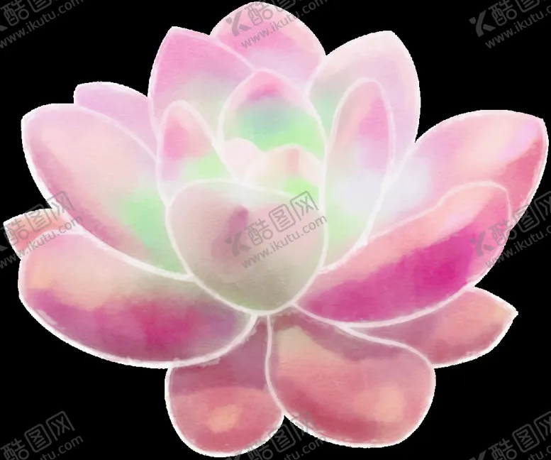 编号：49214610170008165445【酷图网】源文件下载-水彩多肉