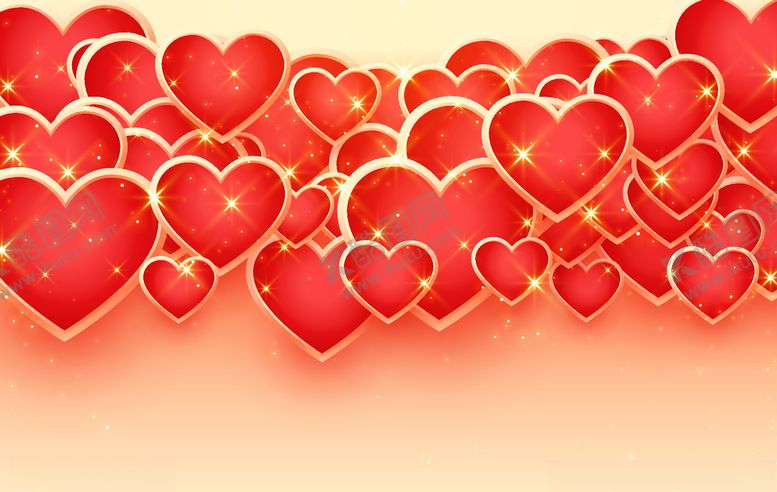 编号：38171110072313517702【酷图网】源文件下载-爱心背景