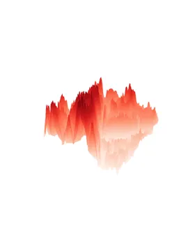 抽象山峰烟雾缭绕梦幻插画矢量