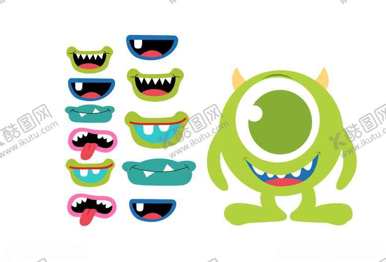 编号：16136409281028323814【酷图网】源文件下载-卡通单眼怪笑脸