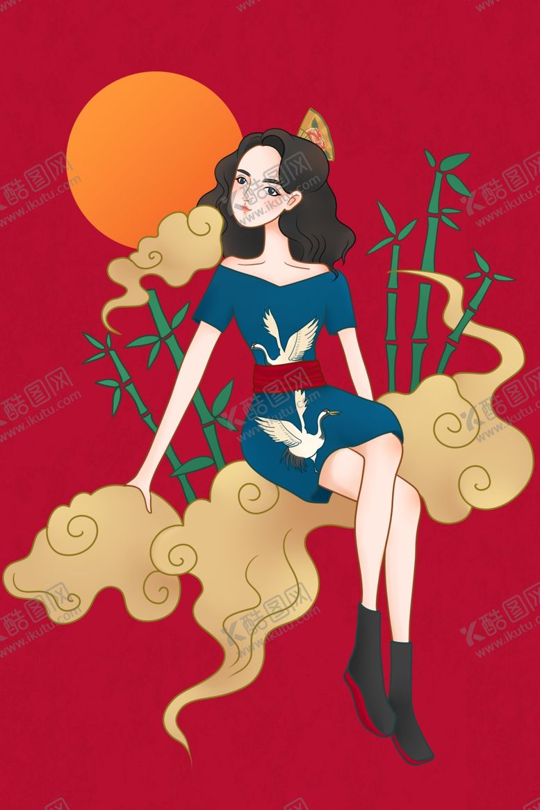 编号：73806109261527552455【酷图网】源文件下载-国潮插画