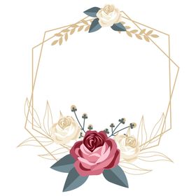 金色边框植物花环留言标题栏png