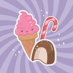 小清新点心卡通图案