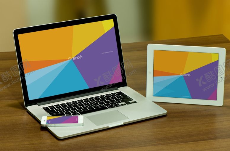 编号：98952209300552474663【酷图网】源文件下载-电脑ipad手机的样机场景贴图