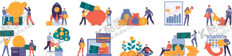 编号：17153110300746073445【酷图网】源文件下载-多彩卡通图案集合