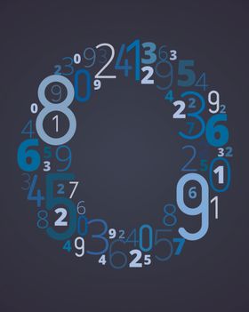 蓝色字体科技艺术字设计金星素材