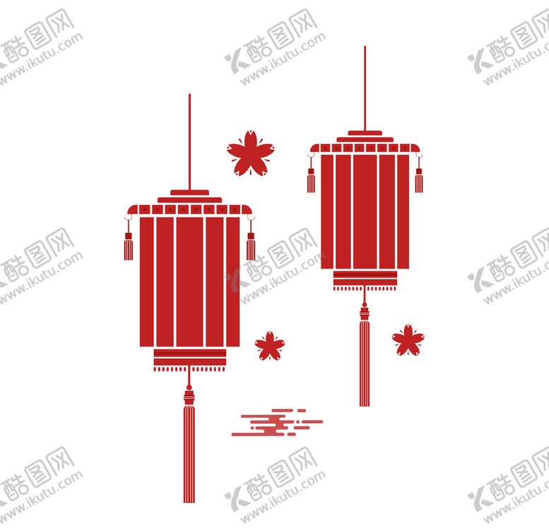 编号：25396810282302206362【酷图网】源文件下载-红色节日灯笼矢量素材