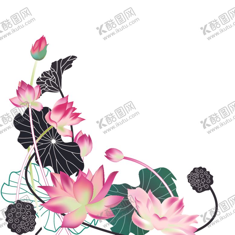 编号：50583006191129401520【酷图网】源文件下载-矢量荷花