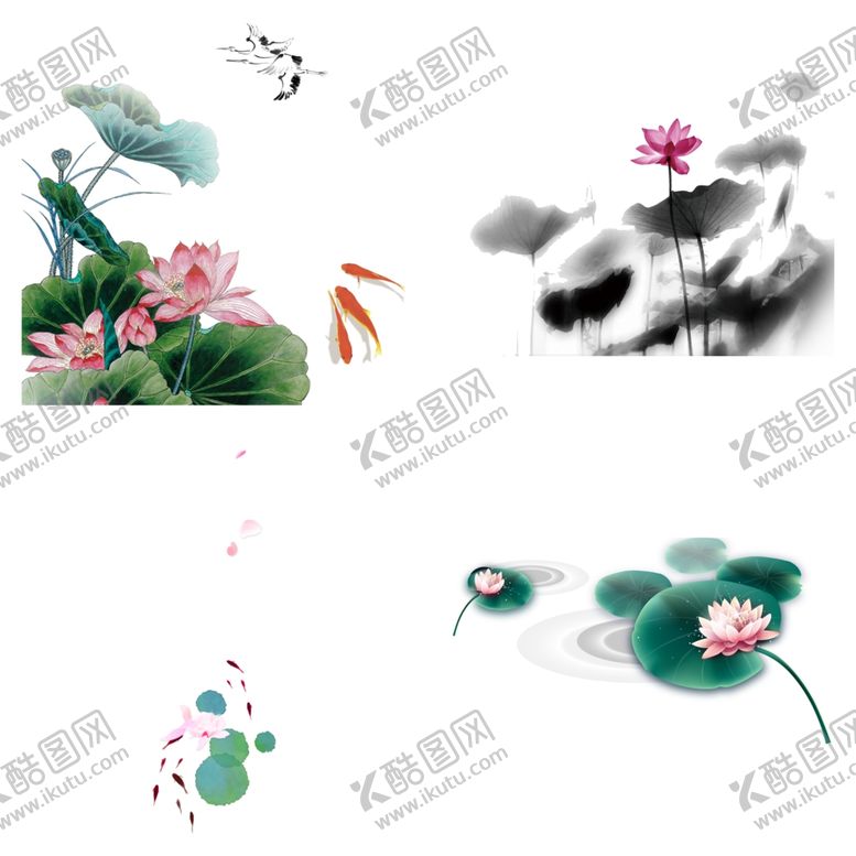 编号：37654201300508092107【酷图网】源文件下载-水墨荷花