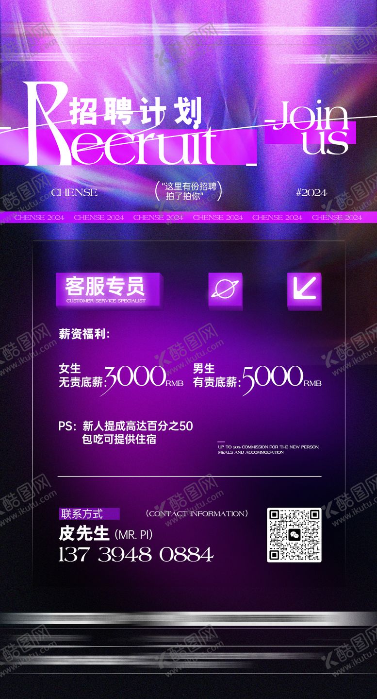 编号：56790508182305025968【酷图网】源文件下载-夜店酒吧招聘海报