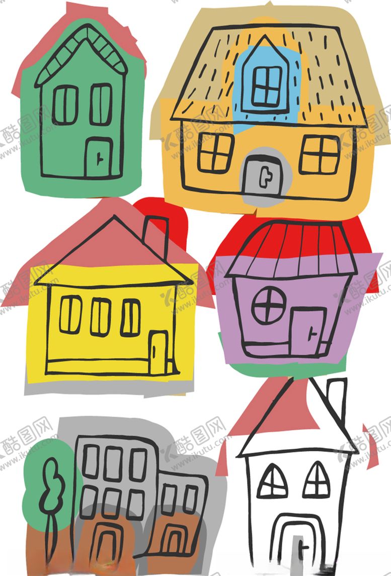 编号：97748009220005379322【酷图网】源文件下载-矢量卡通漫画房屋