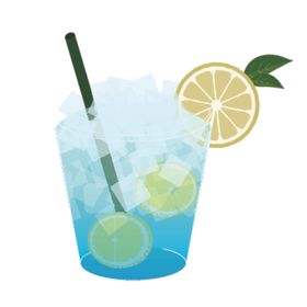夏日冷饮矢量插画